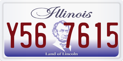 IL license plate Y567615