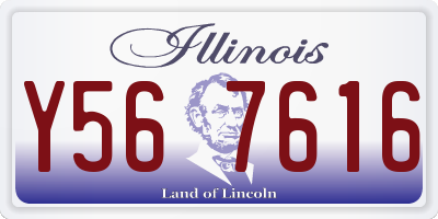 IL license plate Y567616