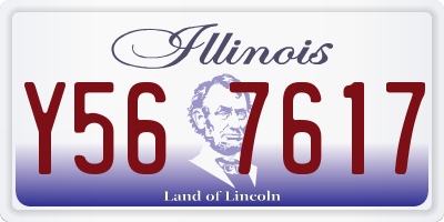IL license plate Y567617