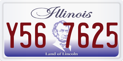 IL license plate Y567625