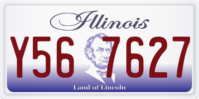 IL license plate Y567627