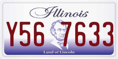 IL license plate Y567633