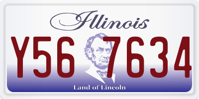IL license plate Y567634