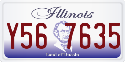 IL license plate Y567635