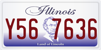 IL license plate Y567636