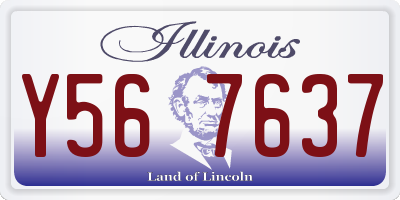 IL license plate Y567637