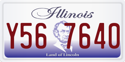 IL license plate Y567640