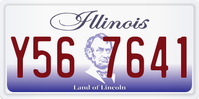 IL license plate Y567641