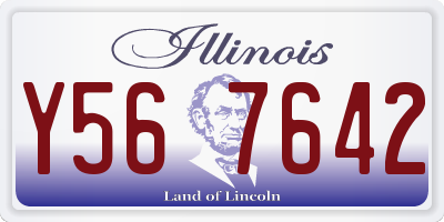 IL license plate Y567642