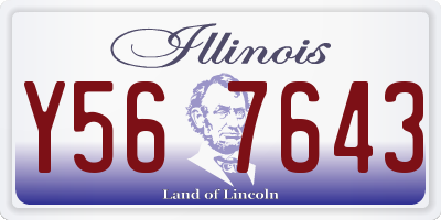 IL license plate Y567643
