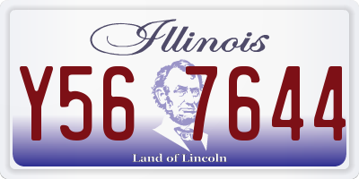 IL license plate Y567644