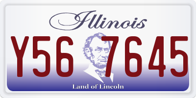 IL license plate Y567645
