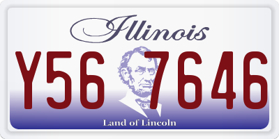 IL license plate Y567646