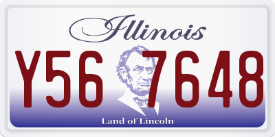 IL license plate Y567648