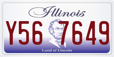 IL license plate Y567649