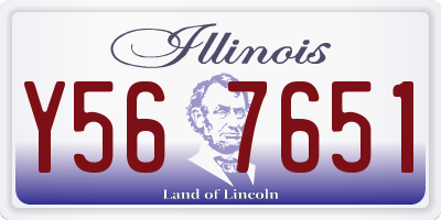 IL license plate Y567651