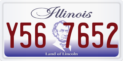 IL license plate Y567652