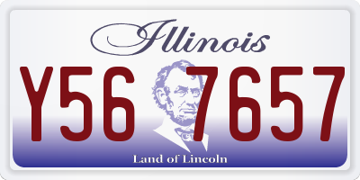 IL license plate Y567657