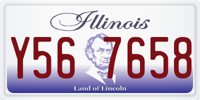 IL license plate Y567658
