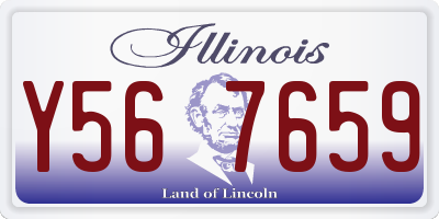 IL license plate Y567659
