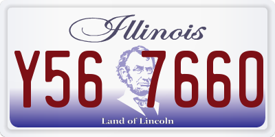IL license plate Y567660