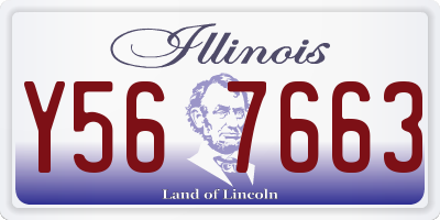 IL license plate Y567663