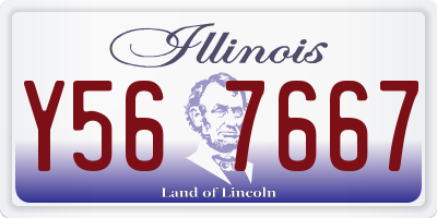 IL license plate Y567667