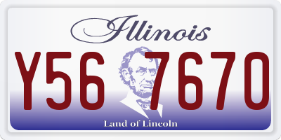 IL license plate Y567670