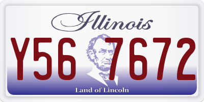 IL license plate Y567672