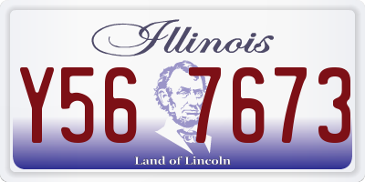 IL license plate Y567673