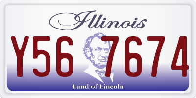 IL license plate Y567674