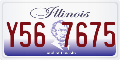 IL license plate Y567675