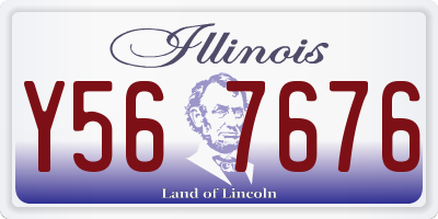 IL license plate Y567676