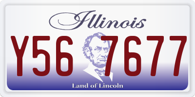 IL license plate Y567677