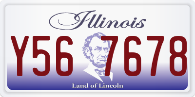 IL license plate Y567678