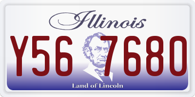 IL license plate Y567680