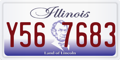 IL license plate Y567683
