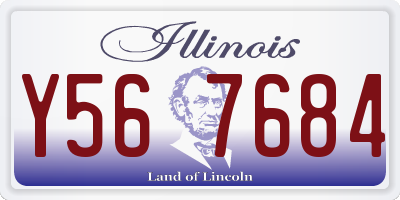 IL license plate Y567684