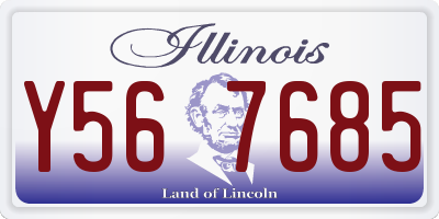 IL license plate Y567685