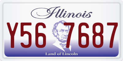 IL license plate Y567687
