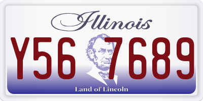IL license plate Y567689