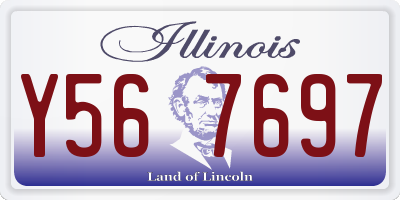 IL license plate Y567697