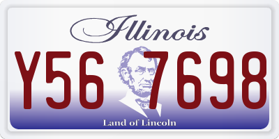 IL license plate Y567698