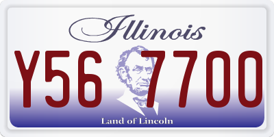 IL license plate Y567700