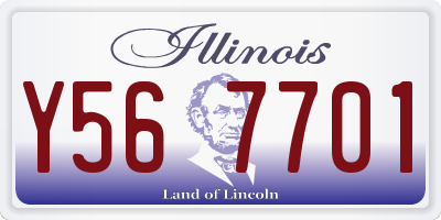 IL license plate Y567701