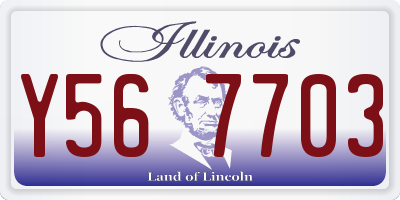 IL license plate Y567703