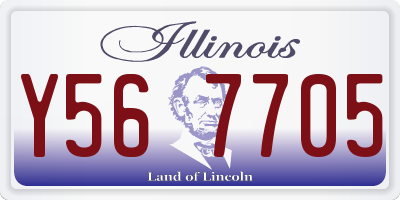 IL license plate Y567705