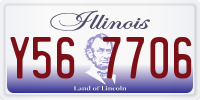IL license plate Y567706