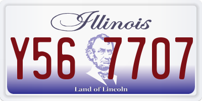 IL license plate Y567707