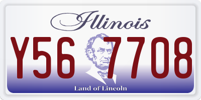 IL license plate Y567708